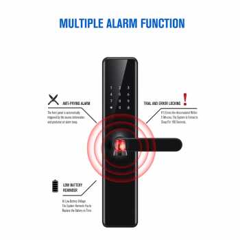 Gambar produk Benzi Smart Door Lock Fingerprint Password Card We Chat Mini Program - B21