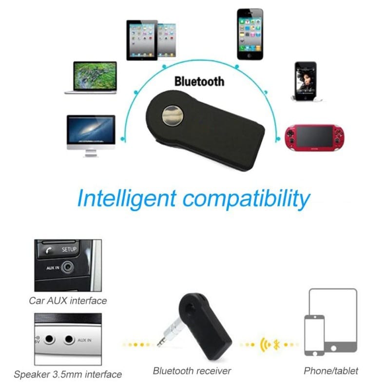 Gambar produk VCACA Bluetooth Receiver Audio Mobil Speaker Handsfree A2DP 3.5mm - VC50