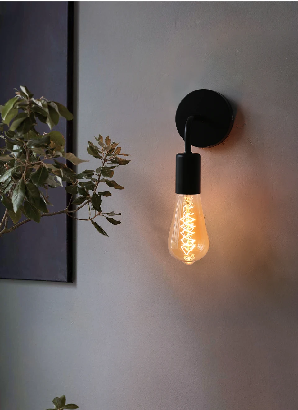Gambar produk FMA Nordic Modern Wall Lamp Iron E27 Indoor Lighting Free Adjustment - FM-EE