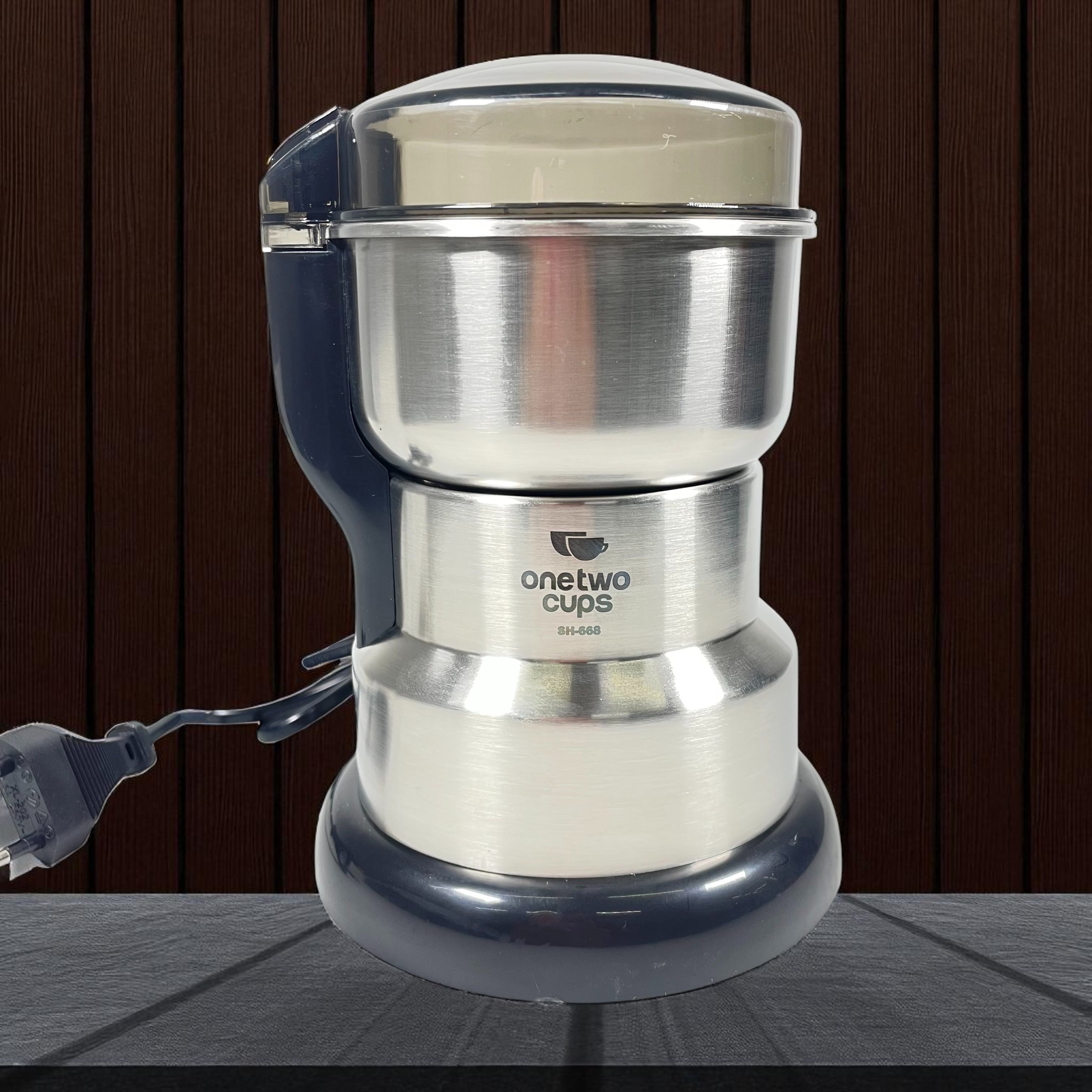 Gambar produk One Two Cups Alat Penggiling Kopi Elektrik Bumbu Coffee Grinder 200W - SH-668