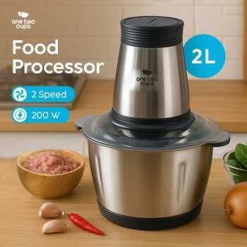 Gambar produk One Two Cups Food Processor Penggiling Daging Meat Grinder 2L 200W - JJ-1966