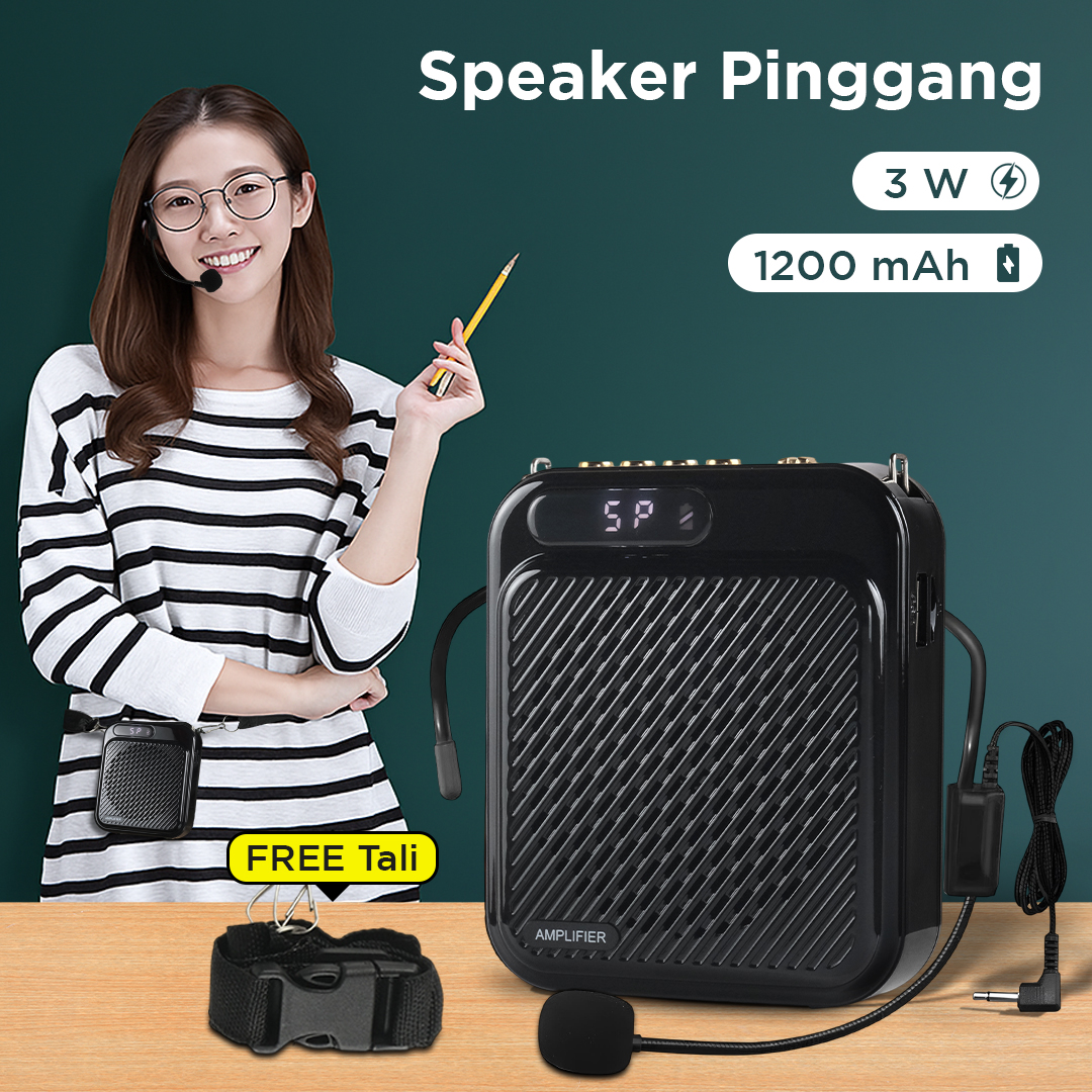Gambar produk Proms Speaker Pinggang Bluetooth Voice Amplifier Wired 3W - S60