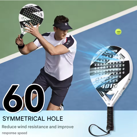Gambar produk CAMEWIN Raket Padel Teardrop Carbon Glass Fiber 3.8cm Thickness 360g - 4015