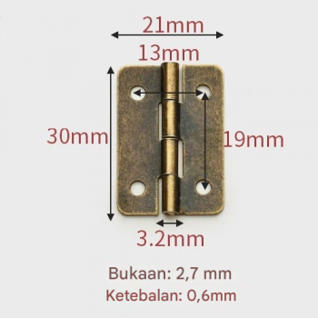 Gambar produk KitTrader Engsel Pintu Lemari Kabinet Door Hinge 4 Lubang 10 PCS - KT519