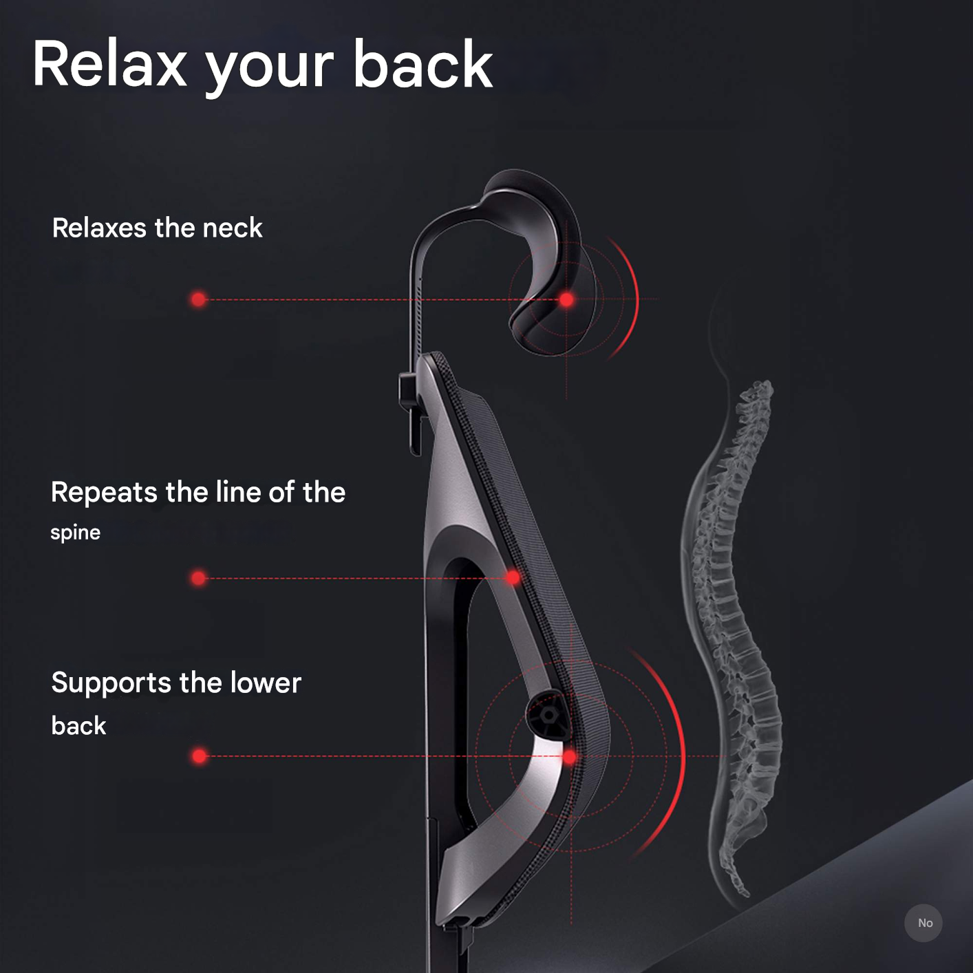Gambar produk HBADA Kursi Kantor Ergonomic Office Chair Lumbar Support Headrest - HDNY164BM