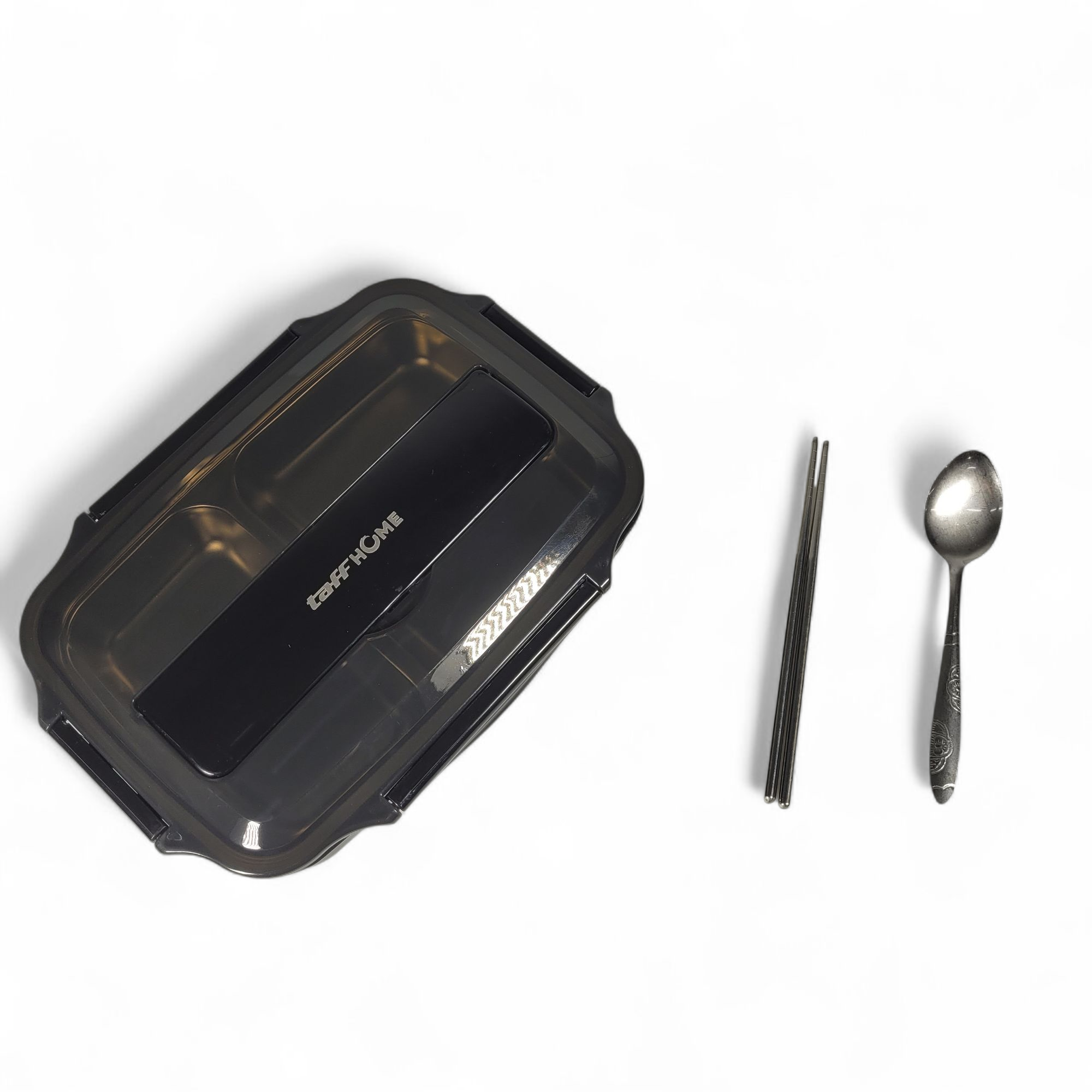 Gambar produk TaffHOME Kotak Makan Lunch Box Stainless Steel 3 Grid 1L - OU1000