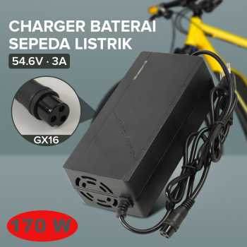 JNENCONN Adaptor Charger Baterai Skuter Sepeda Listrik 54.6V 3A - 48V3