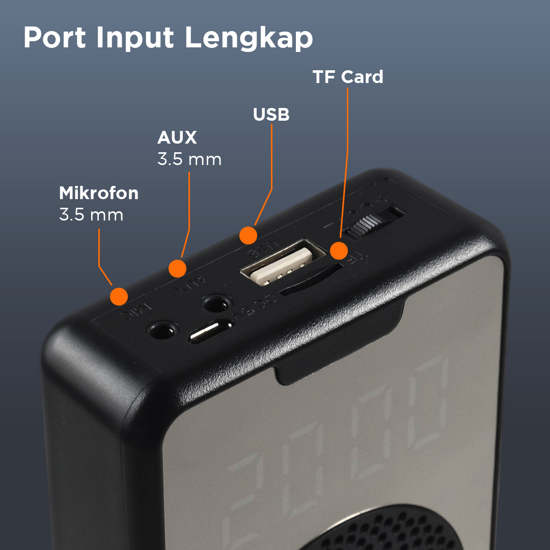 Gambar produk Marway Speaker Pinggang Bluetooth Voice Amplifier LED Wired 8W - H3