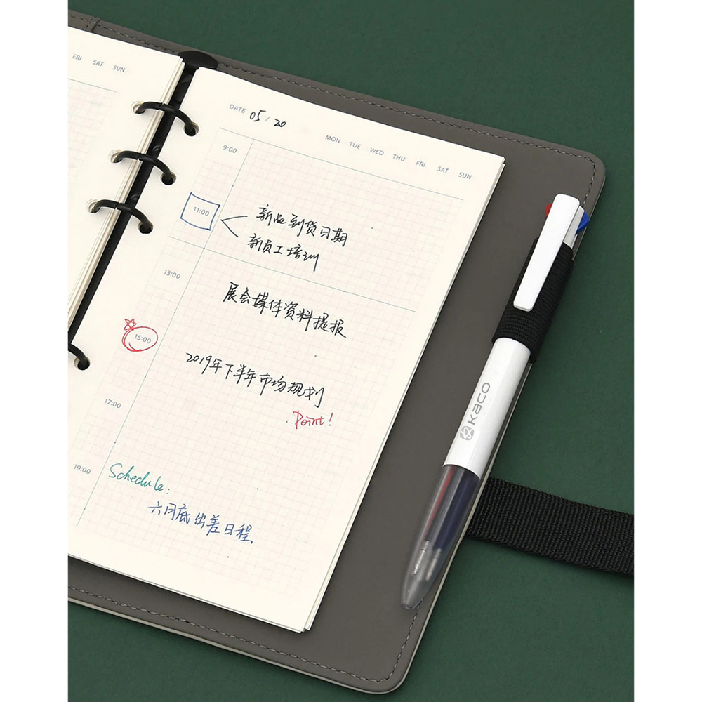 Gambar produk Kaco EASY 4 in 1 Multifunction Gel Pen Pena Pulpen Bolpoin 0.5mm 1 PCS - K1041 (Black Blue Red Green Ink)