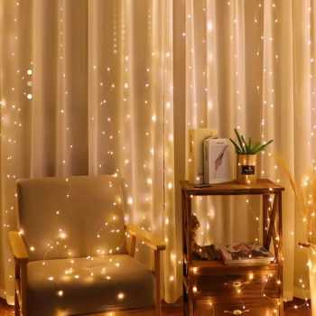 Gambar produk Kaslam Lampu Hias Gorden String Lights Wall Decoration 18W 3x3M 320 LED - S-32