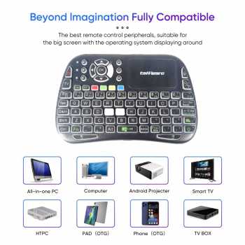 Gambar produk Taffware Keyboard Mini Touchpad Air Mouse IR Learning 2.4GHz Bluetooth - M9
