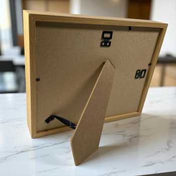 Gambar produk YIXUE Bingkai Foto Ornamen Minimalist Wooden Shadow Box Stand 3D 10 Inch - YE5