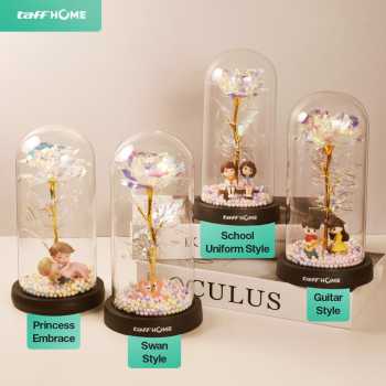Gambar produk TaffHOME Lampu Meja Hias LED Galaxy Rose Eternal Colorful Light Swan Style - TH-505