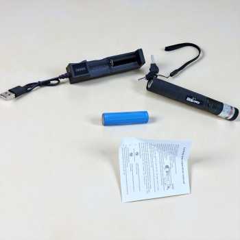 Gambar produk TaffLED Laser Pointer Green Beam 1mW 532nm with Baterai dan Charger - YL-301