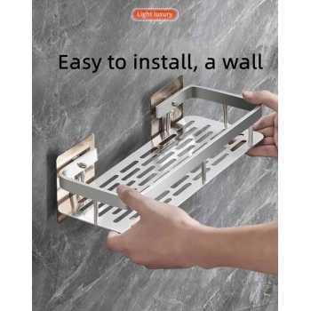 Gambar produk TaffHOME Rak Gantung Kamar Mandi Organizer Rack Aluminium 2 PCS - SHR241