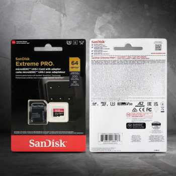 Gambar produk SanDisk Extreme Pro microSDXC UHS-I A2 V30 200MB/s 64GB-SDSQXCU-064G