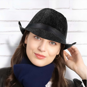 Gambar produk Yingrui Topi Fedora Unisex Laken Hat Jazz Classic Vintage - M-58