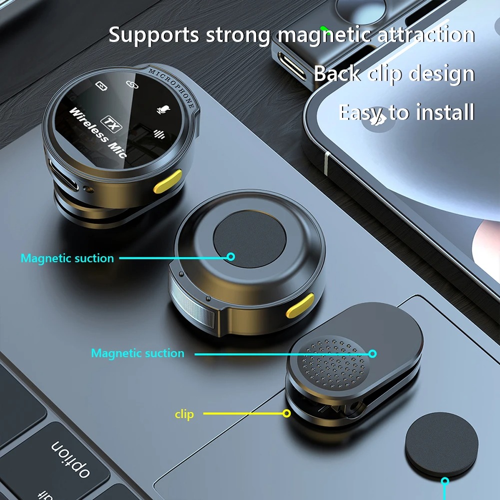 Gambar produk MIJA Mikrofon Wireless Lavalier Microphone Vlogger Magnetic Clip - J6
