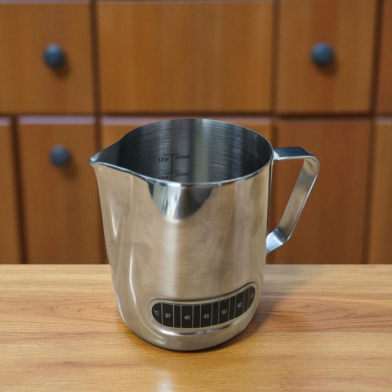 Gambar produk One Two Cups Gelas Milk Jug Latte Art Espresso Thermometer 350ml - L-2016