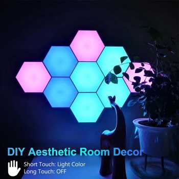 Gambar produk JGT Lampu Hias Hexagonal Dinding LED RGB Touch Control 3 PCS - 80944