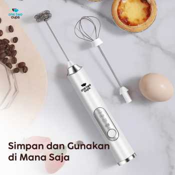 Gambar produk One Two Cups Hand Mixer Mini 2in1 Pengocok Telur Whisk Milk Frother - HM23
