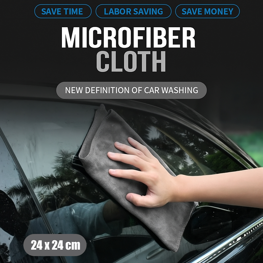 Gambar produk EACHGO Handuk Microfiber Lap Pengering Mobil 24x24cm - WJ201