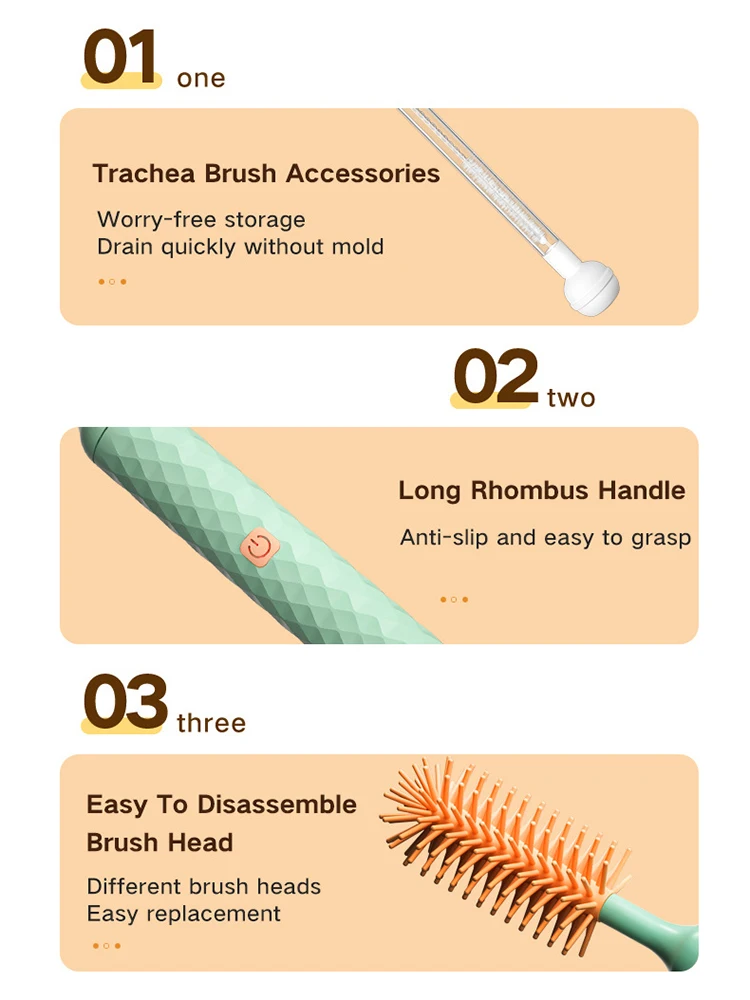 Gambar produk FMA Set Sikat Pembersih Botol Elektrik Silicone Cleaning Brush 1200mAh - FM-SY