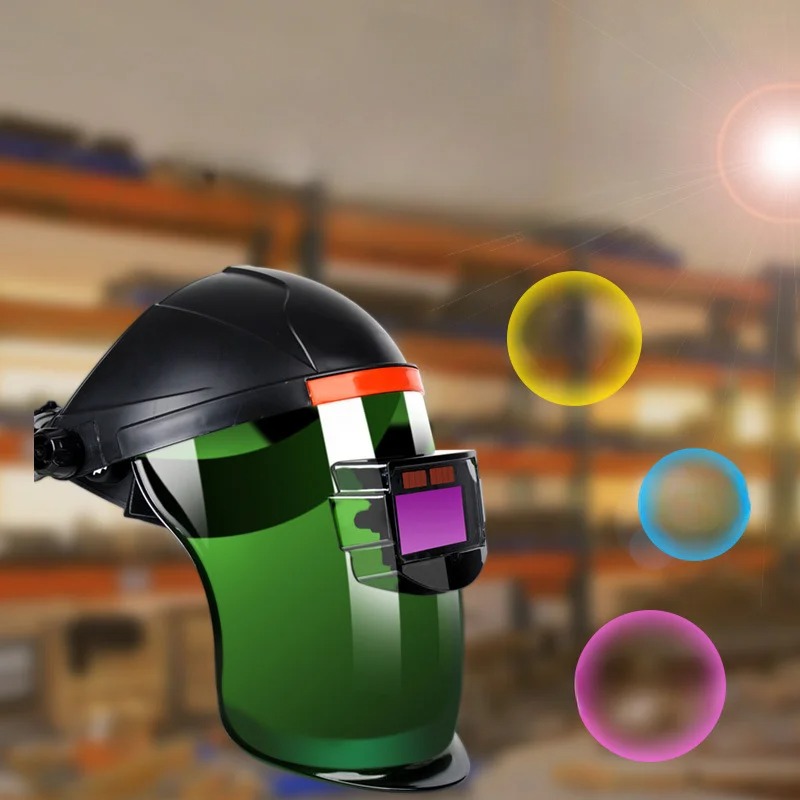 Gambar produk iRepairIt Helm Las Auto Dimming with Red Lens Transparent Welding Mask - IRI55T