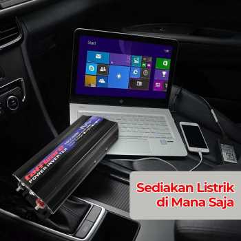 Gambar produk Taffware Power Inverter Mobil Pure Sine Wave AC 220V 1600W DC 24V - NBQ1600W