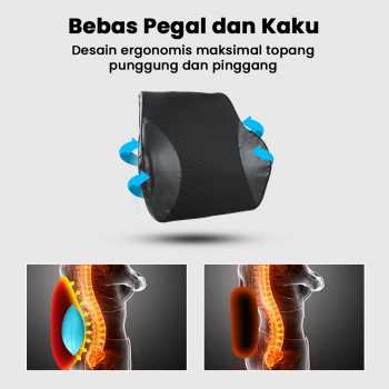 Gambar produk MALUOKASA Bantal Punggung Mobil Memory Foam Lumbar Support - M3D