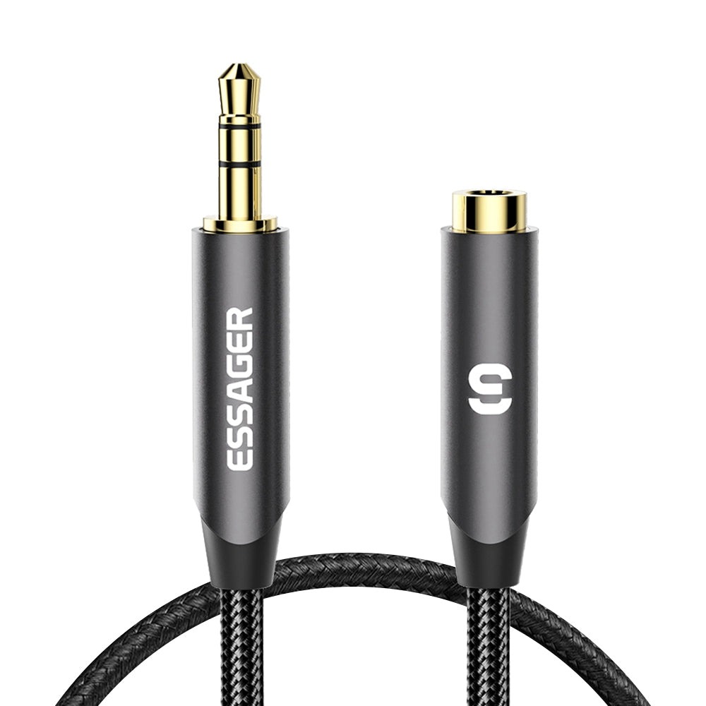 Gambar produk ESSAGER Kabel Audio Jack 3.5mm Male to Female HiFi TRS 3 Section 2M - EYPY335-YYA0G