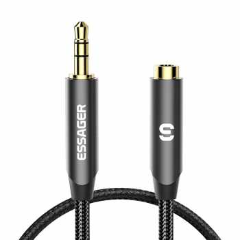 Gambar produk ESSAGER Kabel Audio Jack 3.5mm Male to Female HiFi TRS 3 Section 2M - EYPY335-YYA0G