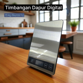 Gambar produk DHOME Timbangan Dapur Mini Digital Scale 15kg 1g - JJ210