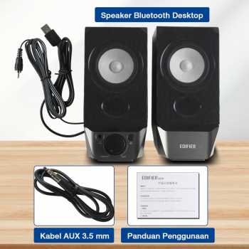 Gambar produk Edifier Speaker Bluetooth Desktop 2.0 Channel USB Sound Card AUX - R19BT