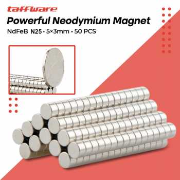 Gambar produk Taffware Powerful Neodymium Magnet NdFeB N25 50 PCS - MG01