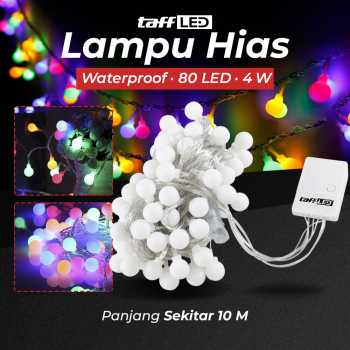 TaffLED Lampu Hias String Lights Waterproof 80 LED 4W 10M Model Ball - YJT80L