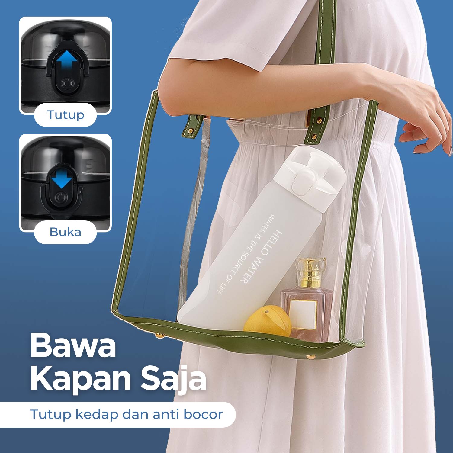 Gambar produk POHAN Botol Minum Plastik Sport Water Bottle 780ml - JY0012