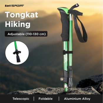TaffSPORT Tongkat Hiking Lipat Trekking Pole Aluminium Alloy 130cm - TF13
