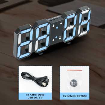 Gambar produk W&G Jam Meja LED Modern Digital Clock with Alarm Function - H211