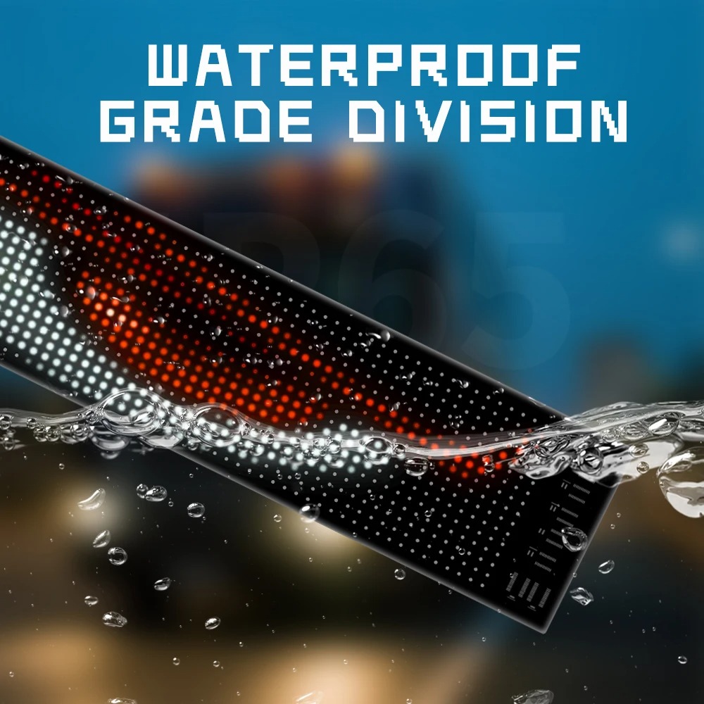 Gambar produk FITIO LED Matrix Panel Bluetooth Flexible Waterproof 34.8x10.2cm 2 PCS - F34