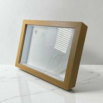 Gambar produk YIXUE Bingkai Foto Ornamen Minimalist Wooden Shadow Box Stand 3D 8 Inch - YE5