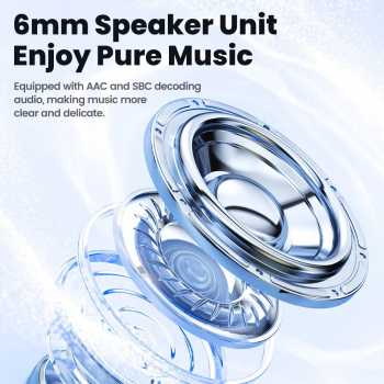 Gambar produk Toocki Earphone Bluetooth 5.3 TWS In-ear ENC Waterproof IPX4 - TQ-EJ12