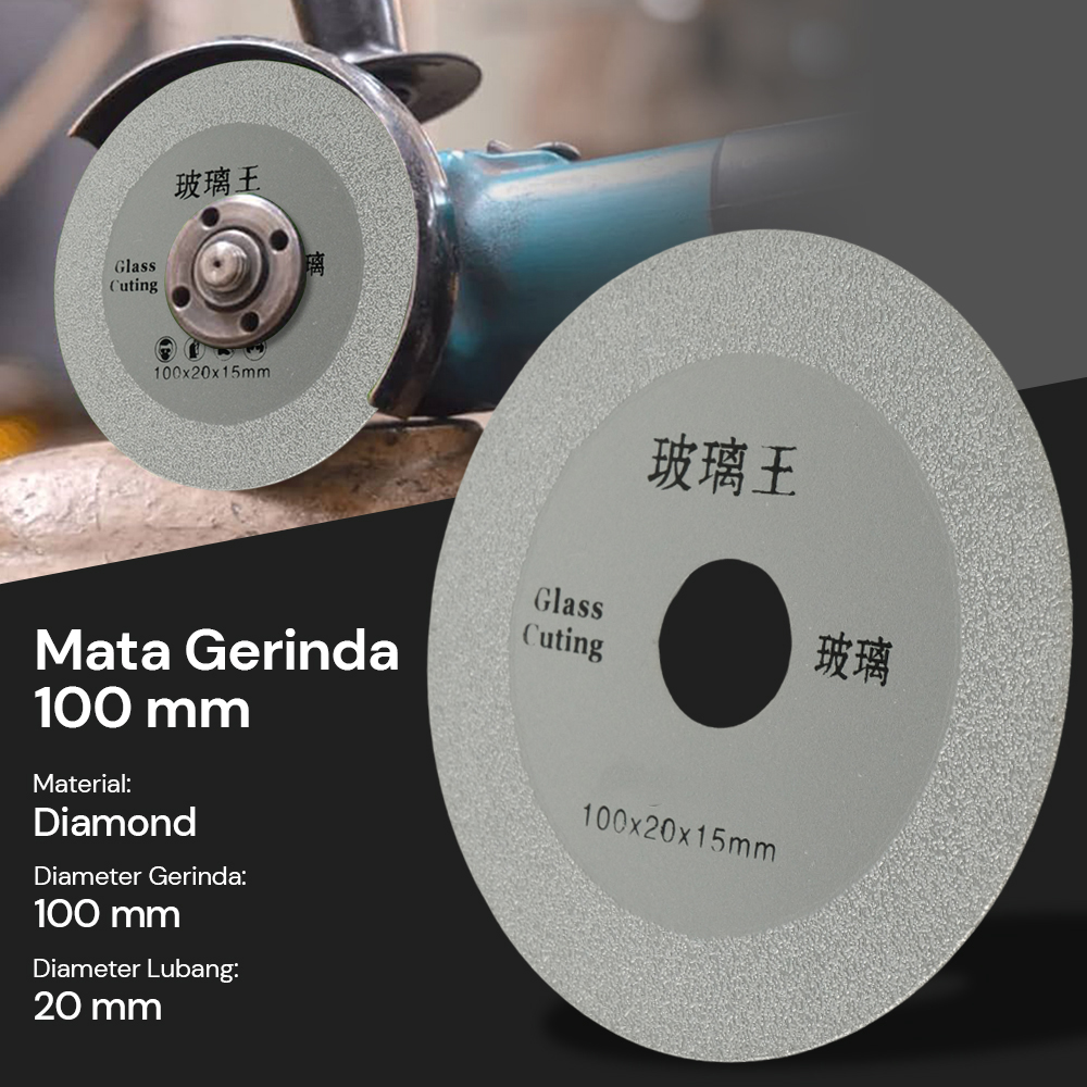 Gambar produk DINGING Mata Gerinda Cakram Diamond Saw Blade Grinding Wheel 100mm - D-10