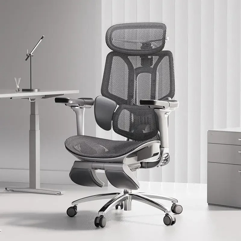 Gambar produk HBADA Kursi Kantor Office Chair Lumbar Support 6D Armrest 4D Headrest with Footrest - E3 Pro