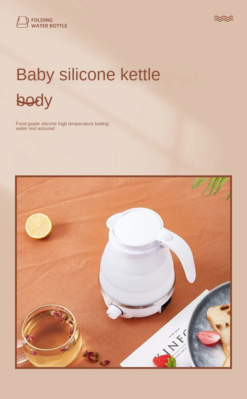 Gambar produk FMA Mini Portable Stainless Steel Folding Travel Kettle 600ml - HY-01