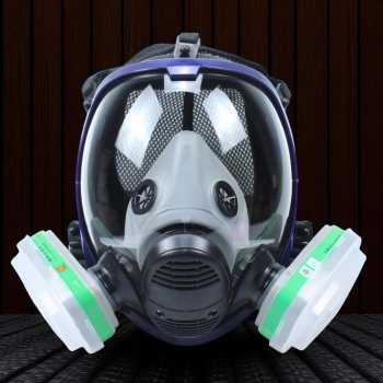 Masker Respirator Gas Mask Full Face N95 2011 Cotton Filter - 6800
