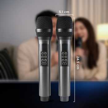 Gambar produk Rellent Mikrofon Karaoke Mic Wireless UHF Portable KTV - D300