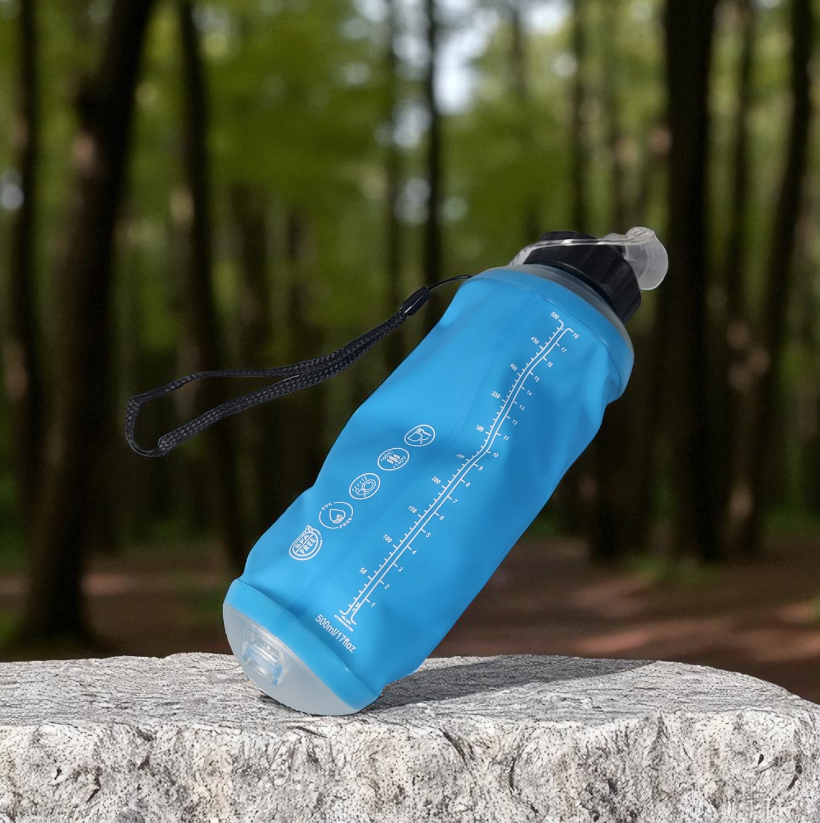 Gambar produk TaffSPORT Botol Minum Soft Flask Foldable Sport Water TPU 500ml - TFB-50