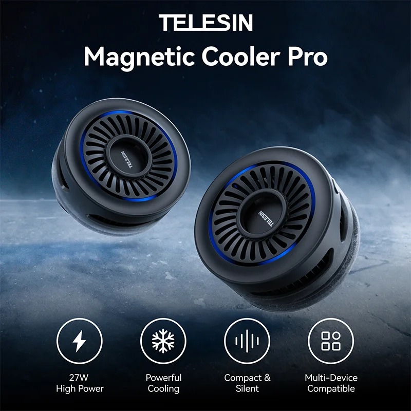 Gambar produk TELESIN Smartphone Cooling Fan Wireless Charging Kipas Pendingin 27W - P9-MPR-01-P