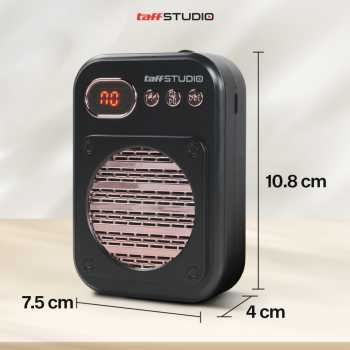 Gambar produk TaffSTUDIO Speaker Pinggang Bluetooth Voice Amplifier 2 Microphone 8W - S25